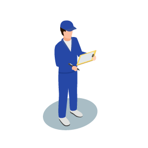 点検をするトライソリューションズ株式会社の社員